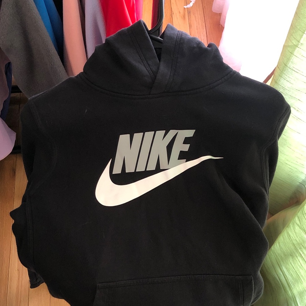 Nike Black and White Logo Hoodie